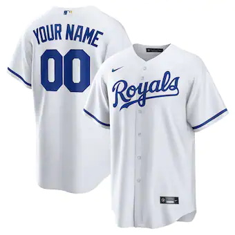 youth nike white kansas city royals replica custom jersey